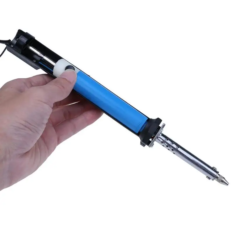 Handheld Electric Tin Suction Sucker Pen Desoldering Pump Soldering Tool With PCB Board Nozzle Cleaner and Replaceable Nozzle