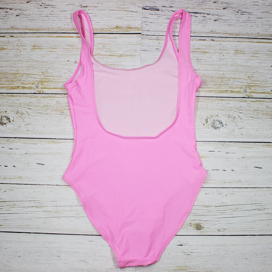 Women & Kid Swimsuit Plain Black White Bikini Sexy One Piece Swimsuit Bodysuit Backless Bathing Suit Lining Bikini
