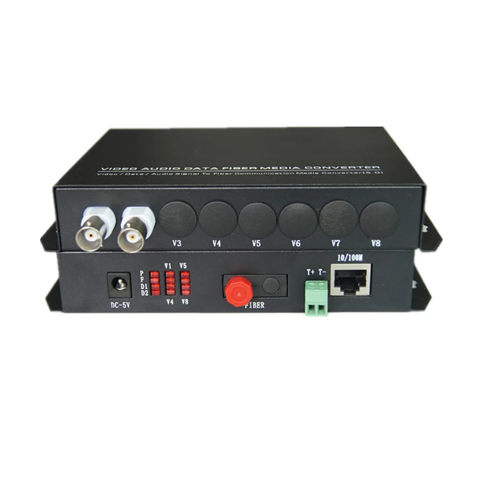 

Multifunction Fiber optic media converters 2CH Video and 10/100M Ethernet RJ45 and RS485 Data - FC Singlemode 20Km