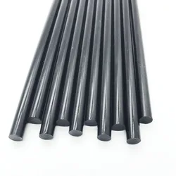 Barras de pegamento termofusible de Color negro de 7MM para pistola de pegamento eléctrica, palos de reparación artesanales de Audio para coche, barra de cera de sellado adhesivo, 10 unidades