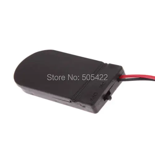 100pcs/lot wholesale DIY 6V CR2032 Button Coin Cell Battery Holder Case Box With On-Off Switch Wire