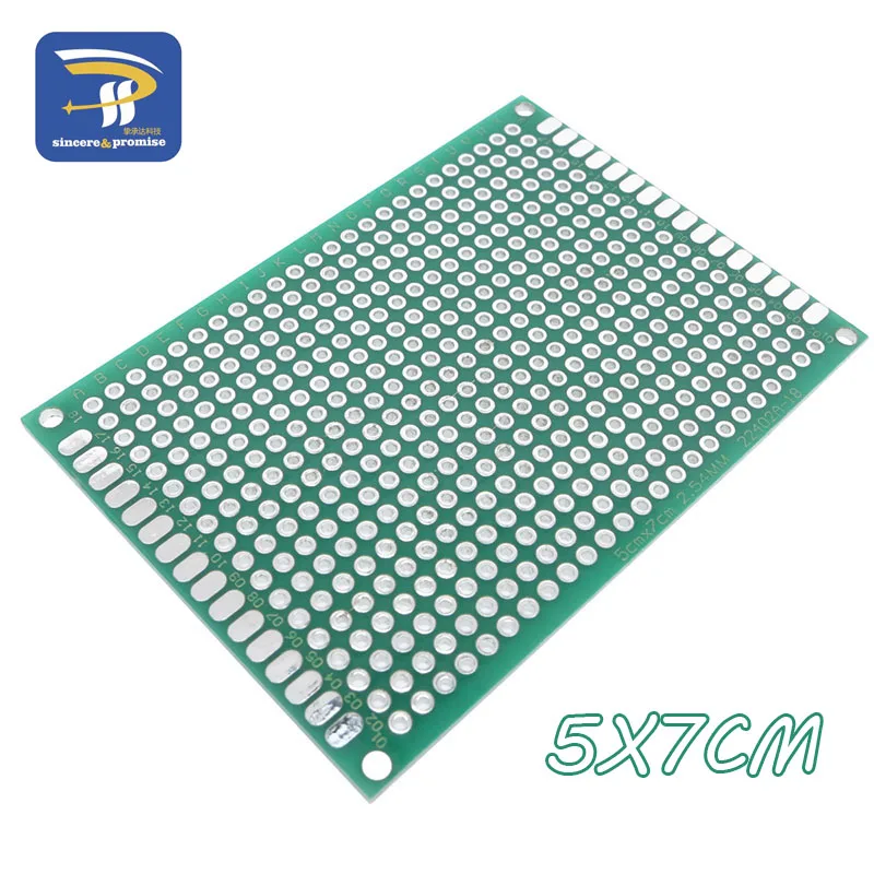 5*7CM PCB 5x7 PCB 2.54MM Double Side Prototype PCB diy Universal Printed Circuit Board