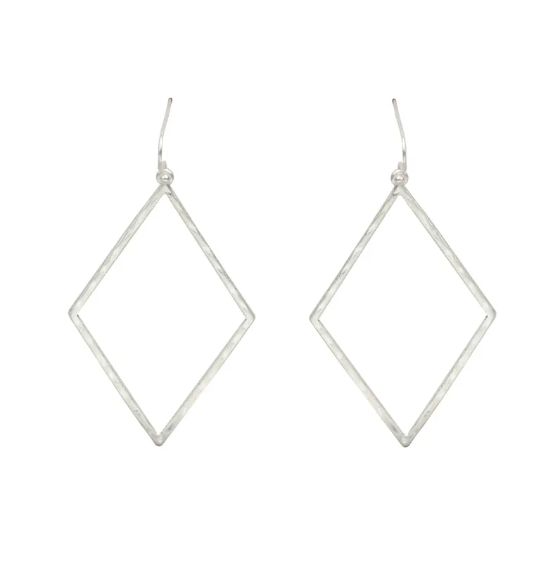 ZWPON 2020 Cheap Zinc Alloy Geomatric Rhombus Dangle Earrings for Women