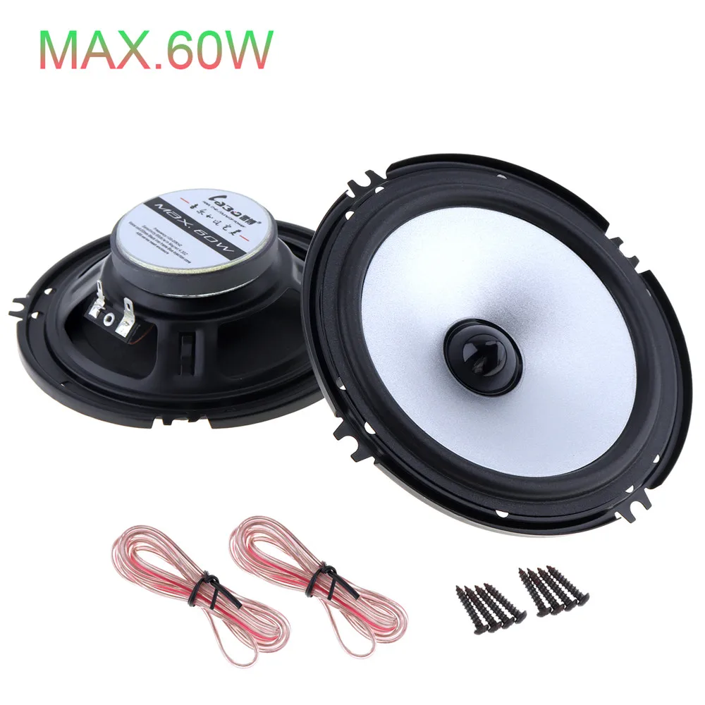 2pcs 6.5 Inch Car Speaker 60W 88dB Auto Car Coaxial HiFi Speakers Vehicle Audio Music Full Range Frequency Speaker Loudspeaker