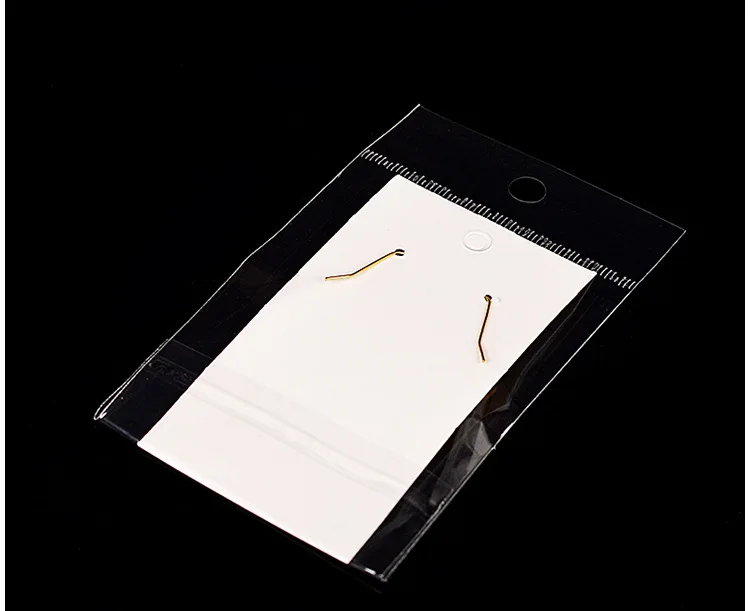 100 قطعة مجوهرات كرافت بطاقة القرط الكبير مع حقيبة OPP 5x10 سنتيمتر الحرفية بطاقة بيضاء علامة تعليق عرض المجوهرات #4