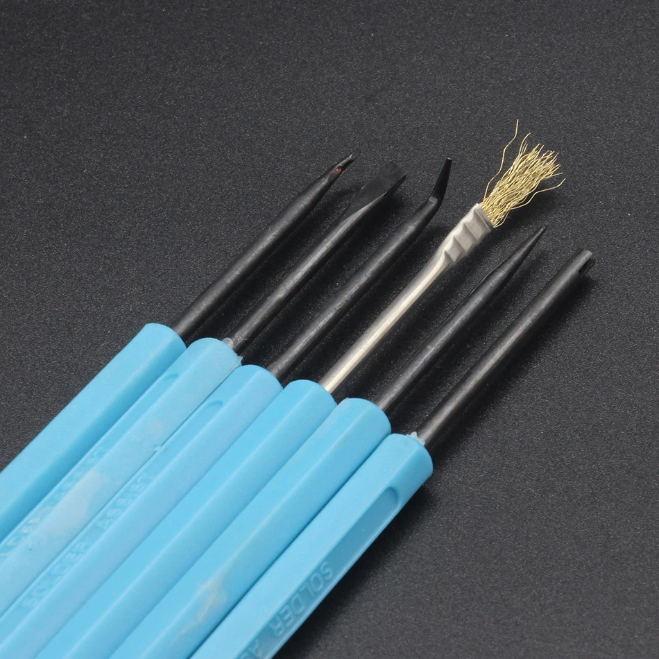 6 in 1 Steel Solder Assist BGA PCB Repair Tool Set Precision Electronic Components Welding Grinding Cleaning Hand Tools