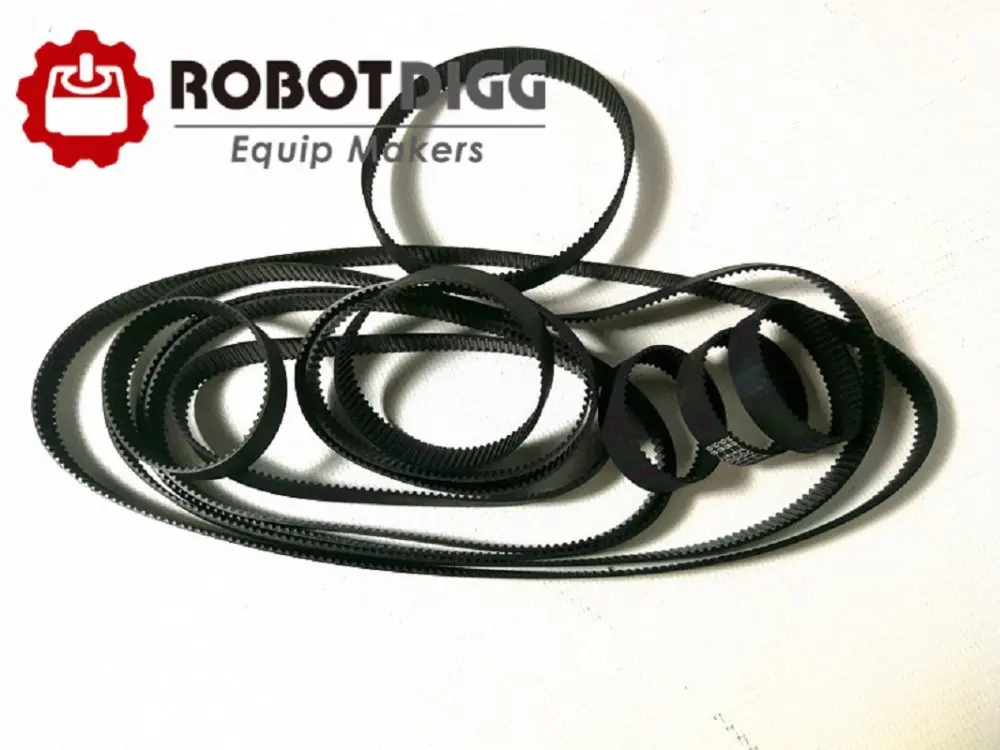 RobotDigg Gratis Pengiriman GT2 Timing Belt Lebar 9Mm Closed-Loop Tak Berujung 102Mm Panjang