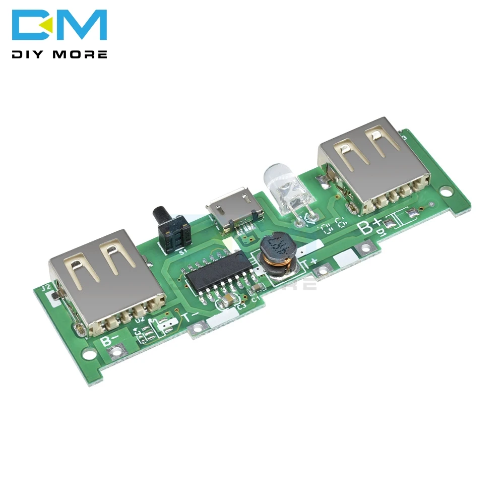 5V 1A 2A Mobile Power Bank Charger Control Module Micro USB Polymer Lithium Battery Charging Board DIY Step Up Boost