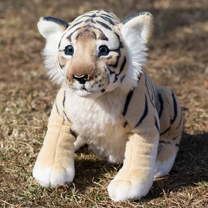 Muñeco de peluche de Tigre, León, leopardo, animales de peluche, almohada suave, regalo de cumpleaños para niños, juguetes de Navidad, Nueva