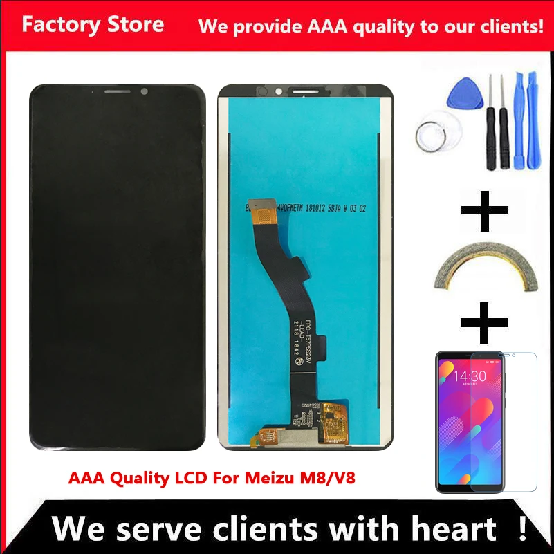 Lcd de Qualidade Aaa para Meizu m8 Tela de 5.7 Polegadas com Quadro para Meizu m8 Tela com Quadro