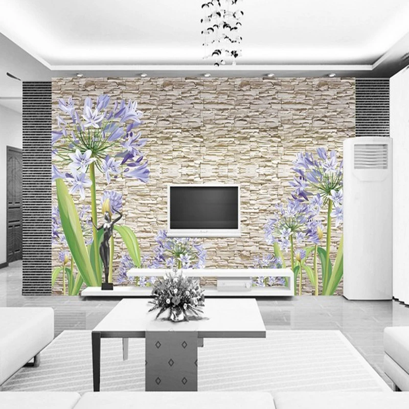 beibehang Custom wallpaper major personality mural papel de parede living room backdrop wall Lavender Love seamless 3d wallpaper