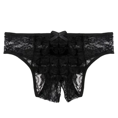 Plus Size Crotchless Lace Panties comeondear