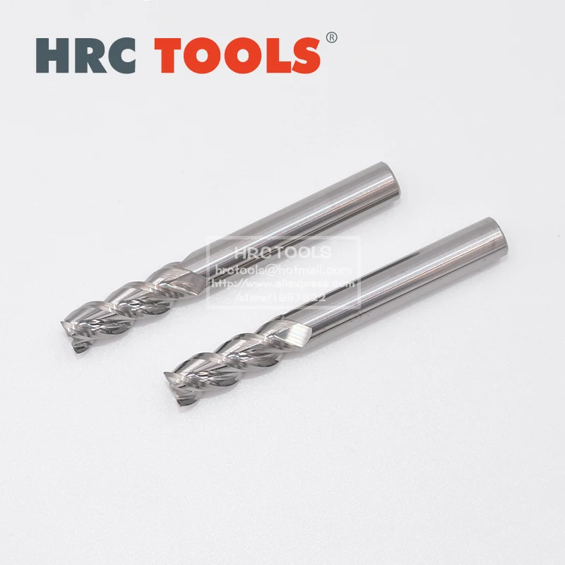 3Flutes HRC55 Shank 4/6/8/10/12/mm Cemented Solid Carbide Straight Endmill for Aluminum Router Milling Cutters Bits