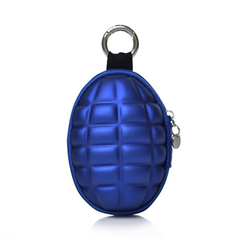 WSYUTUO Populared Grenade Shaped Style Keychain Hand Zippered Case Coin Pouch Bag Purse Wallet key wallet holder Car key