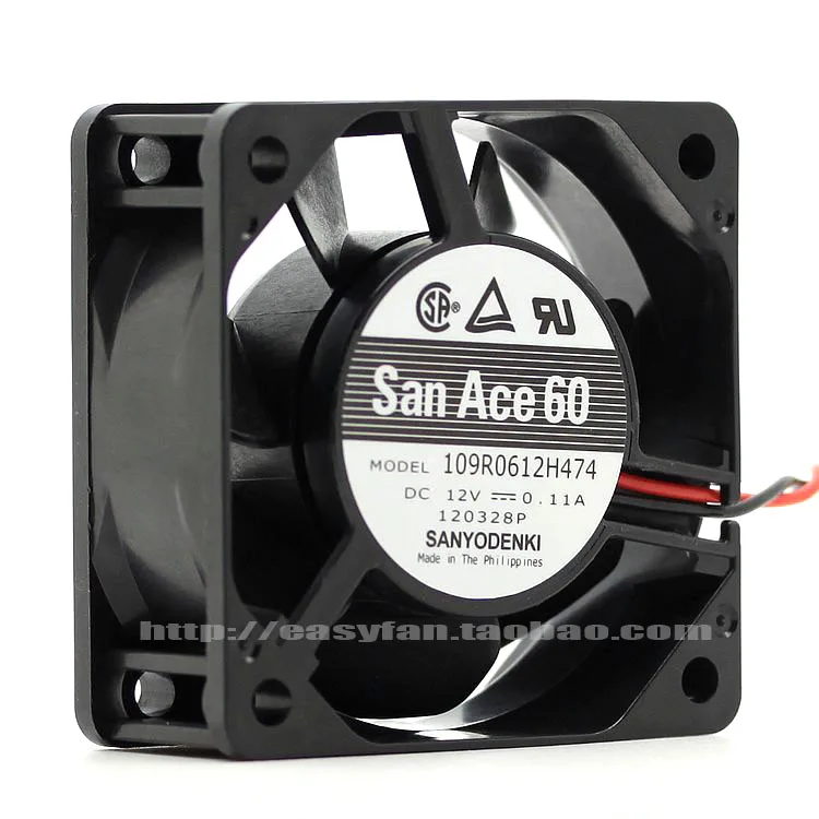 

NEW SANYO DENKI SAN ACE 6025 double ball bearing 6CM 109R0612S474 12V 0.11A cooling fan