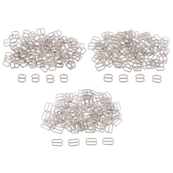 100Pc Alloy Lingerie Bra Strap Rings Sliders Adjuster 8 Hook for Underwear Suspender Sewing