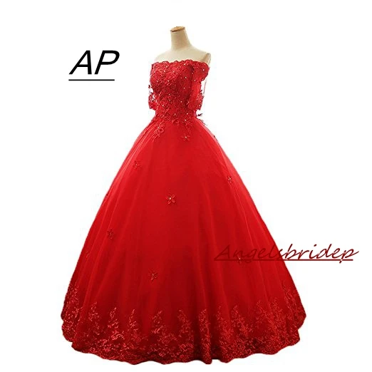 

ANGELSBRIDEP Vestido De Noiva вырез лодочкой рукав до локтя длинное платье Quinceanera 2021 сексуальное красное Тюлевое милое 16 Vestidos De 15 лет