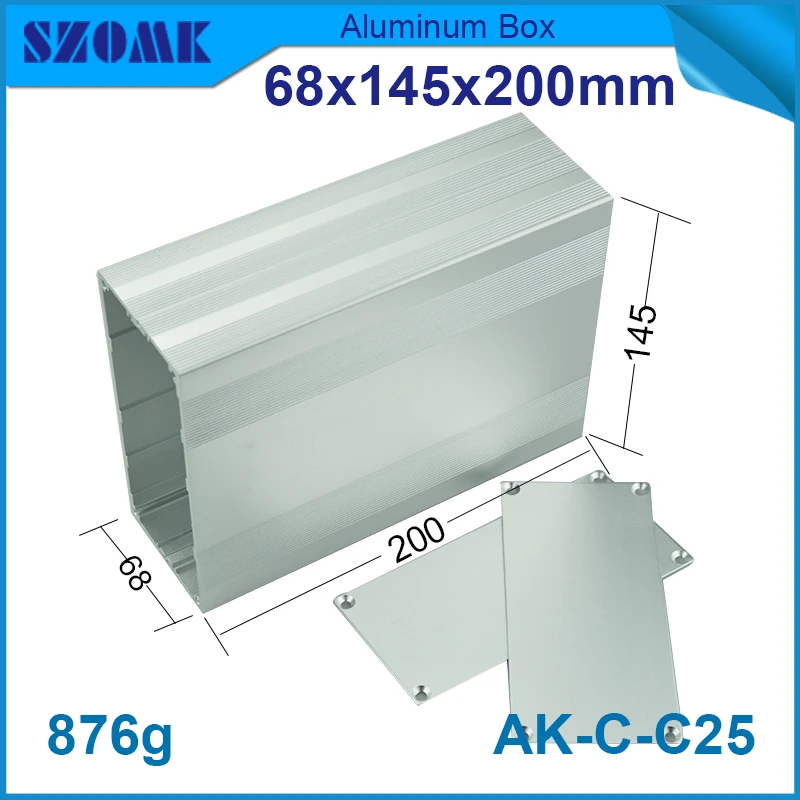 10Pcs/lot  metal electronic ip 54 enclosures aluminium 68*145*200mm aluminum extrusion panel  enclosures