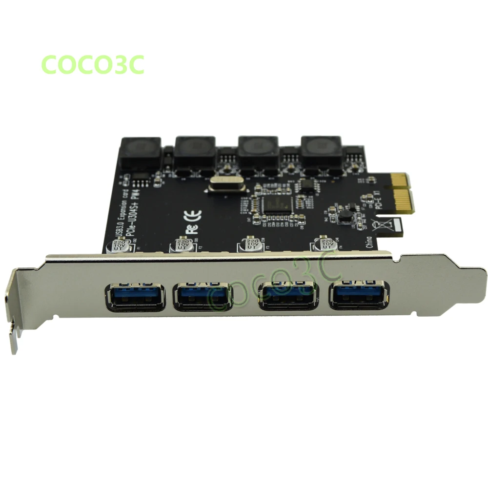 High quality PCI Express 4 USB 3.0 Card PCI-e to External 4-Port USB3.0 Convertor NEC D720201 No external Power Supply