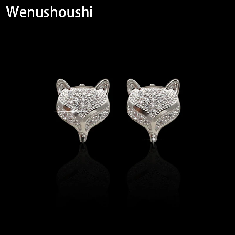 fashion Korean Bohemia fox earrings for women good quality brand 2019 new copper zircon bijoux femme