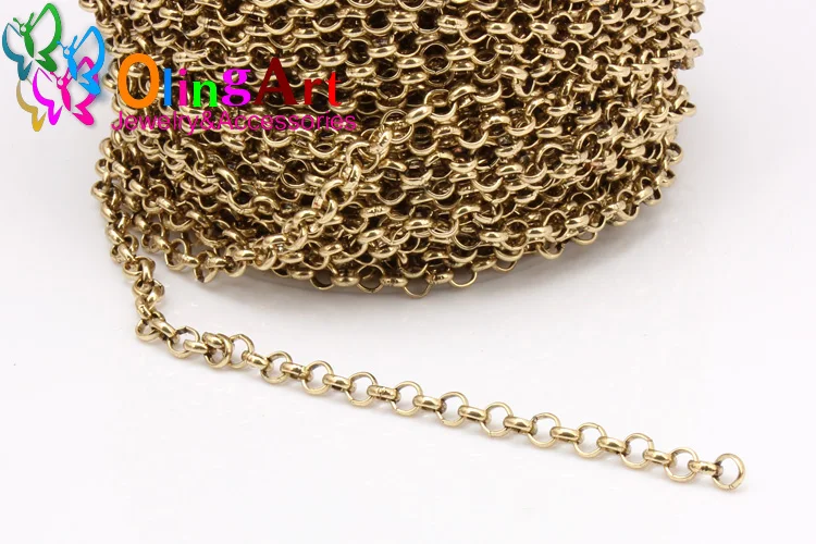 OlingArt 4MM/6MM 2M/LOT „O“ Herstellung von Schmuck Wort „O“ Link Fünf Farben Kette DIY Halsketten/Armband/Quaste – Detail 7