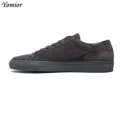 Yomior High Quality Men Casual Shoes Fashion Autumn Comfortable Shoes Genuine Leather Formal Flats White Loafers Sneakers