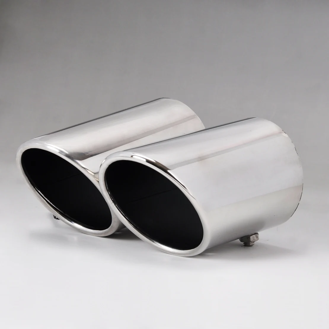 DWCX 2x STAINLESS STEEL EXHAUST TAIL REAR MUFFLER TRIM TIP PIPE TAILPIPE For VW Passat B6 2006-2014 CC 2008-2014 EOS 2006-2010