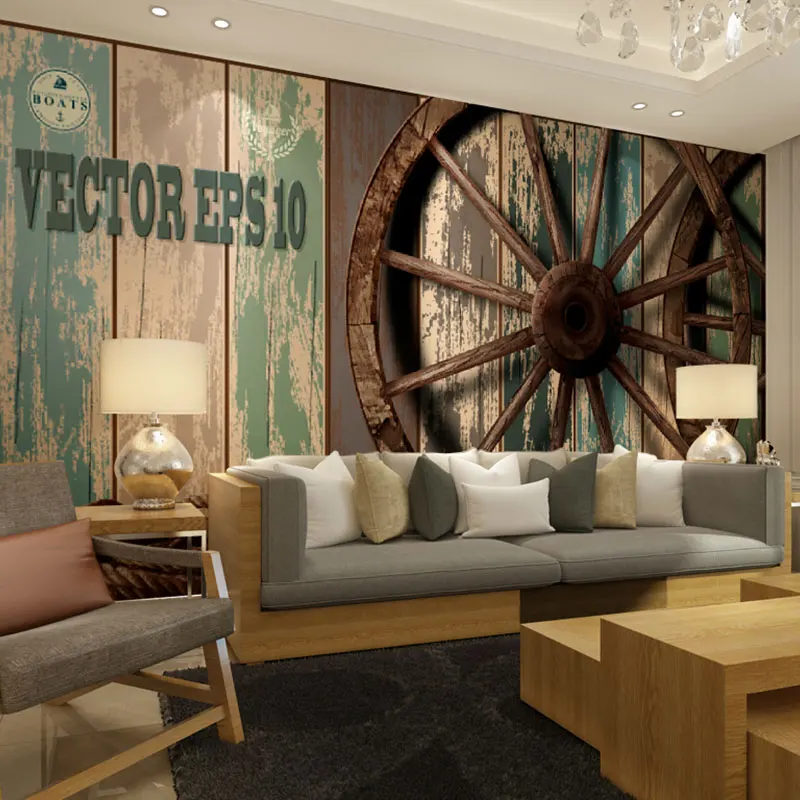 beibehang vintage wooden wall wheel background papel de parede 3d wall murals wallpaper for wall 3d wallpaper walls papel parede