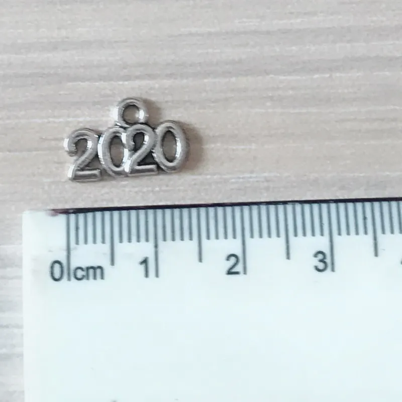 20PCS DIY Jewelry Year 2017 2018 2019 2024 2025 2020 Pendant Charm for Bracelet Pendant Necklaces Earrings Zipper Pulls bookmark