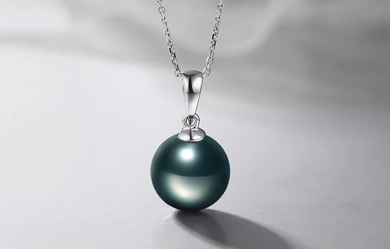 Fashion Beautiful Pendant Necklace 925 Solid Silver Natural Pearl Pendant Necklace Wedding Jewelry for Women