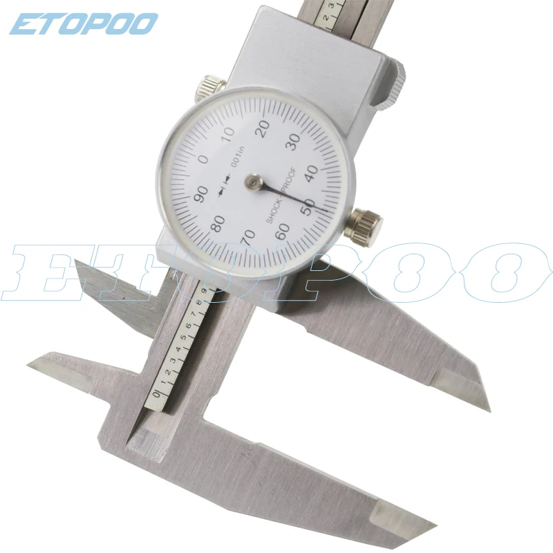 0-200mm 0.02Metric Gauge Measuring Tool Dial vernier caliper 8inch 0.001\