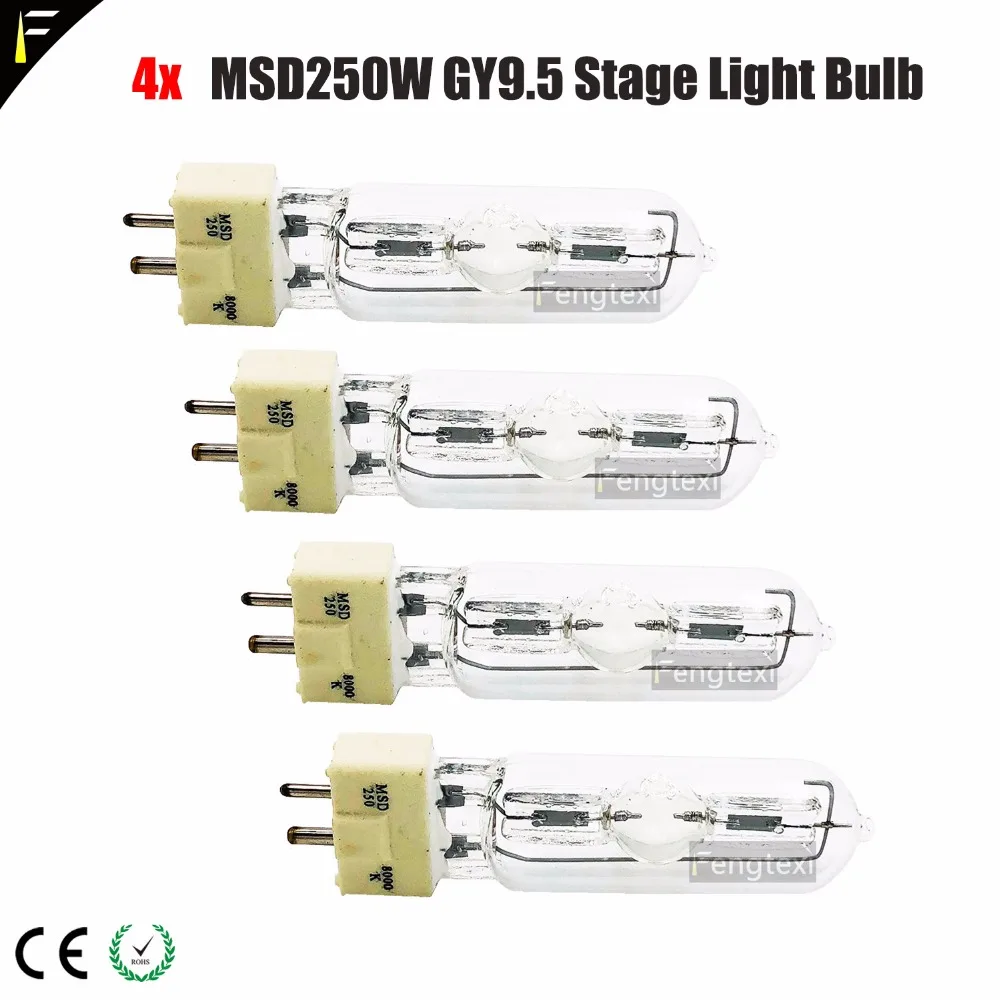 4pcs/lot Moving Head Bulb NSK 250 MSD 250W Witch Light Bulb NSK 250W Replacement Old Module Stage Moving Head Light Bulb MSD250