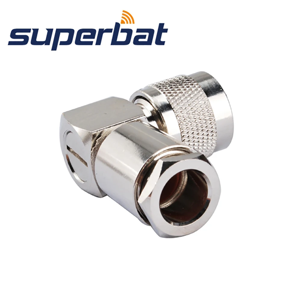 Superbat 10 stücke N Clamp Stecker Rechten Winkel RF Koaxial Stecker für Kabel RG213 RG8 LMR400