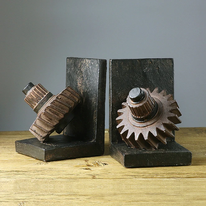 North Europe / French countryside to do the old retro rust den resin ornaments home accessories gear Bookends