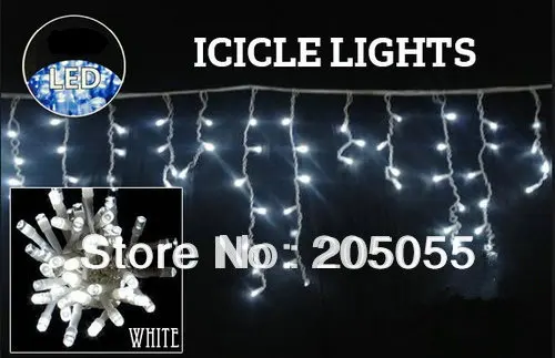 

10 шт./лот 3,5 м 96LED сосулька Рождественская гирлянда на свадьбу Рождество снег гирлянда женский/мужской хвост Сращивание 220V R/Y/B/W/C