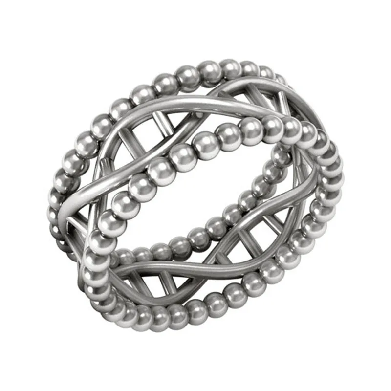 Dna Science Biology Molecule Ring in Alloy Metal jewelry