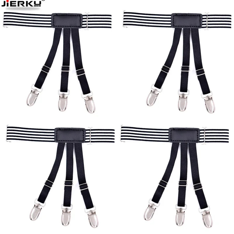 Fashion Shirt Stays Skirt Holder Gentleman's Leg Suspenders Shirt Braces Elastic Uniform Business Strap Shirt Garters 1pair