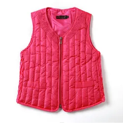 2023 Autumn Winter Women Down Cotton Vest Coat Tops Warm Thick Parka Vests Jacket Ladies Sleeveless Waistcoat Plus Size 3XL A989