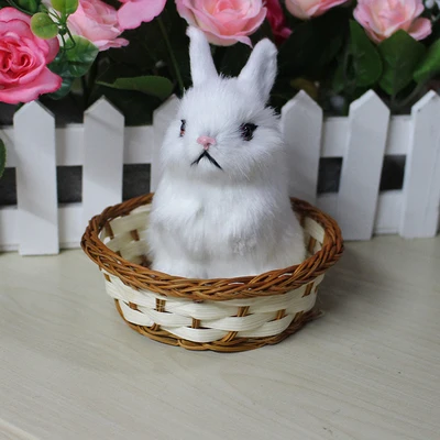

simulation cute rabbit 12x8cm model polyethylene&furs rabbit model home decoration props ,model gift d575