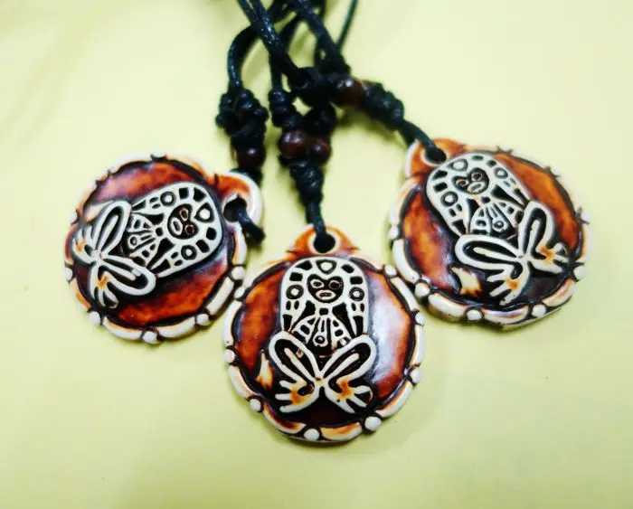 10 PCS Rare Taino Culture Embossed Goddess Male Cool Fashion Necklace