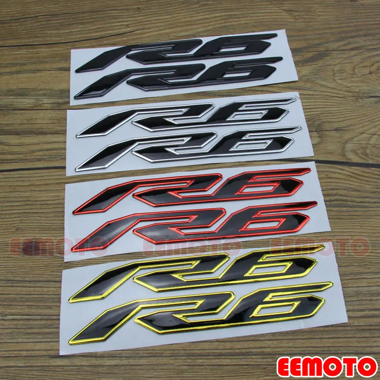 3D Raised Motorcycle Body Side Tank Pad Motorbike Fairing Decals decoration logo Label Emblem Stickers For YZF R1 R6 YZF-R1