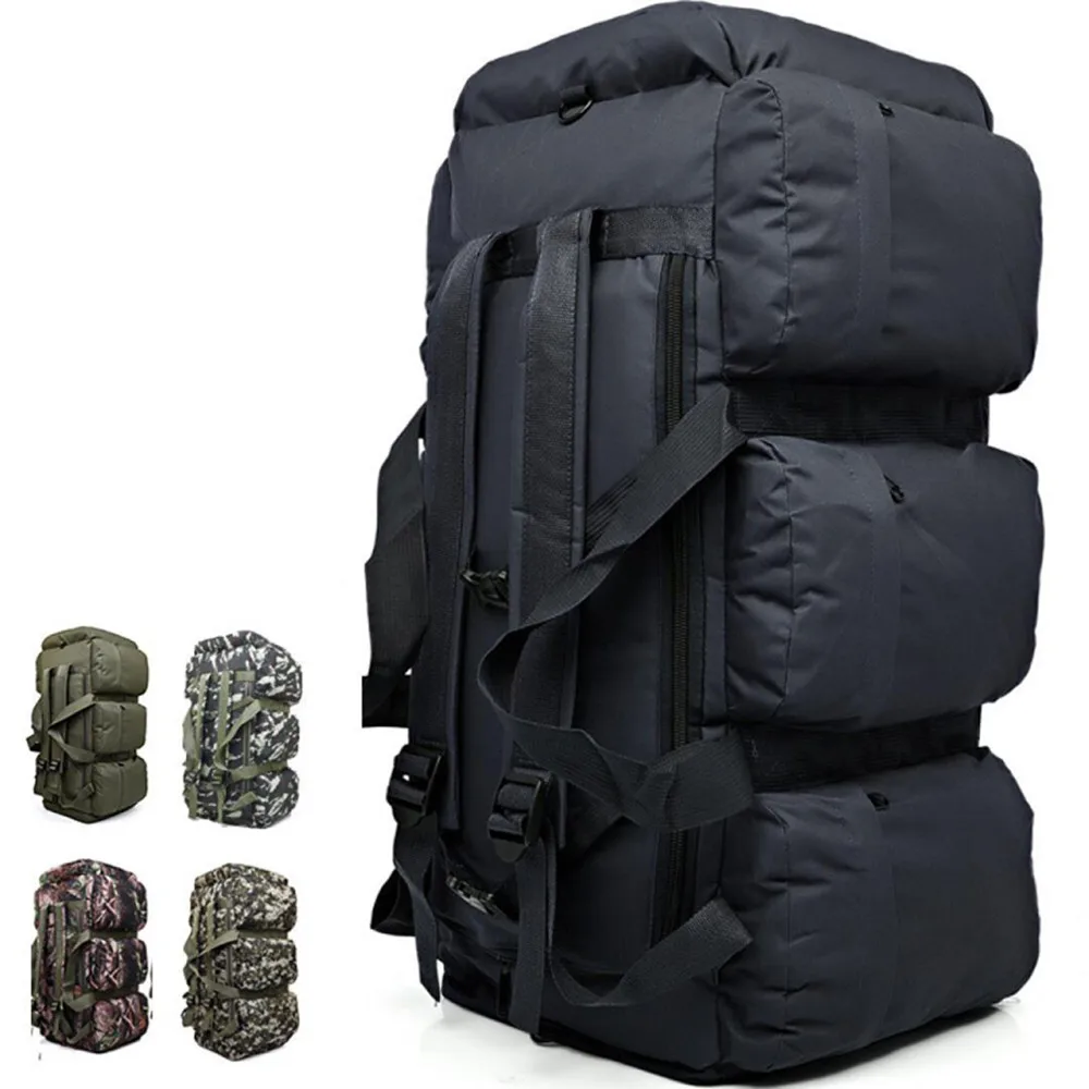 

Outdoor Large Capacity Camping Backpacks Camouflage 9 Pockets 90L Mountain Climbing Trekking Rucksack Luggage Bag For Hiking