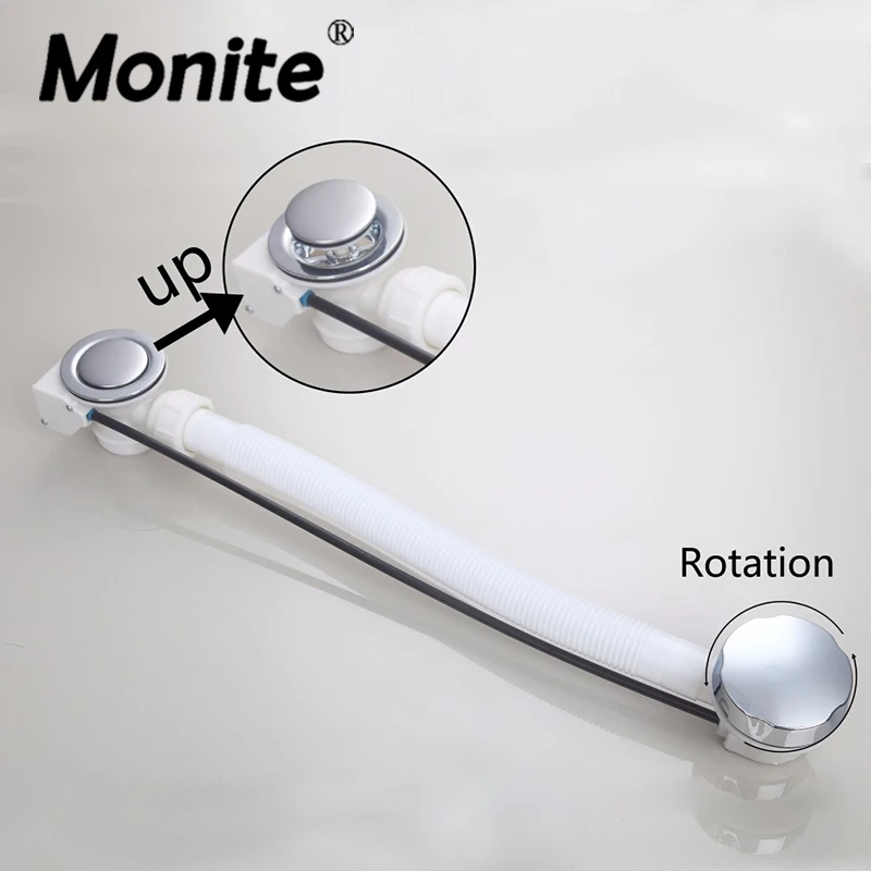 

Shower Waste Drain without Overflow Tub Shower Drain Bath Filler Waste Rotable Switch Waste Strainer