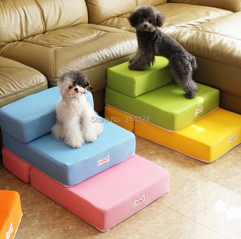 

Free Shipping 2-Step Pet Stairs Net Mesh Breathable Fabric Dog Products Detachable Cover Poodle Maltese