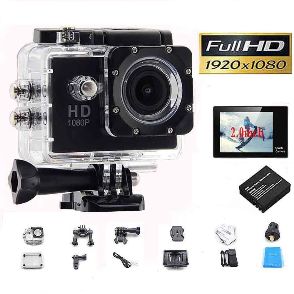 Full HD 1080P Action Sport Camcorder Mini Camera Outdoor Waterproof For Go pro 2\