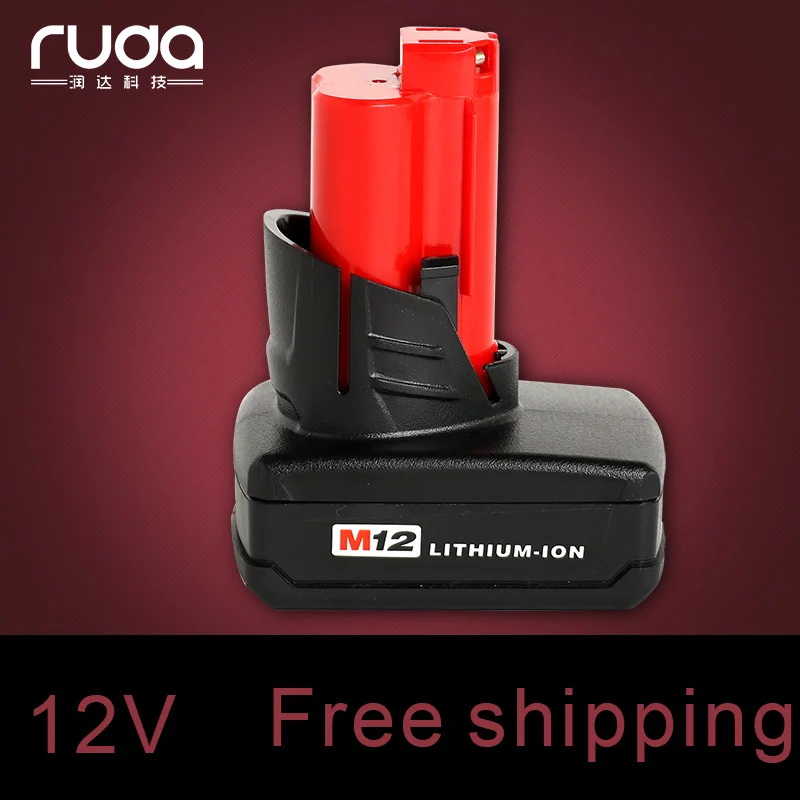 

For Milwaukee Mil 12V 3000mAh power tool battery 48-11-2401,48-11-2402,C12 B,C12 BX,M12