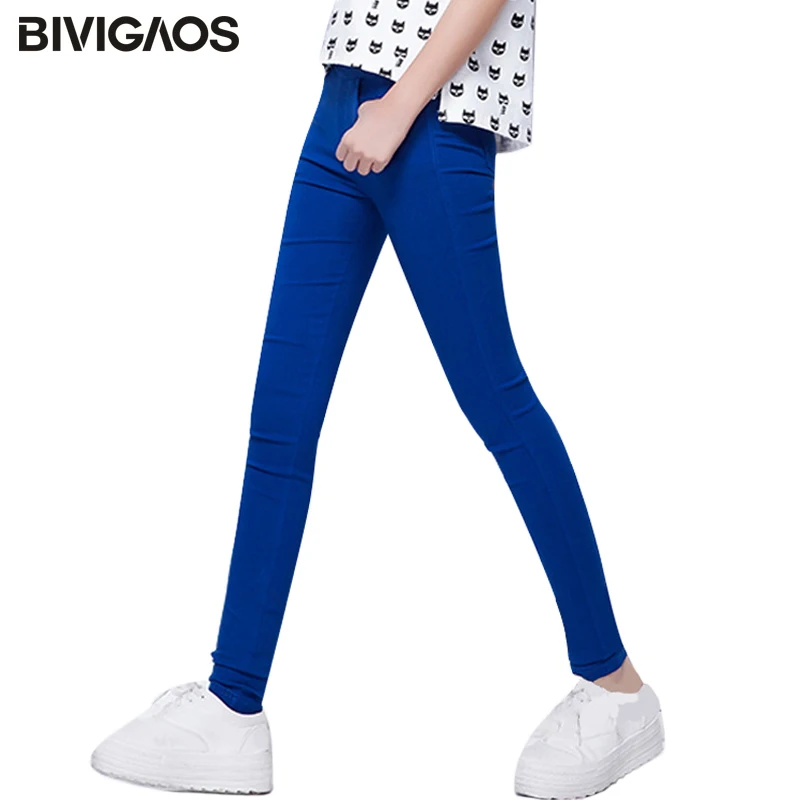 BIVIGAOS Fashion Women\'s Woven Stretch Pencil Pants Multi-Color Pocket Leggings Pants Korean Slim Skinny Thin Trousers For Women