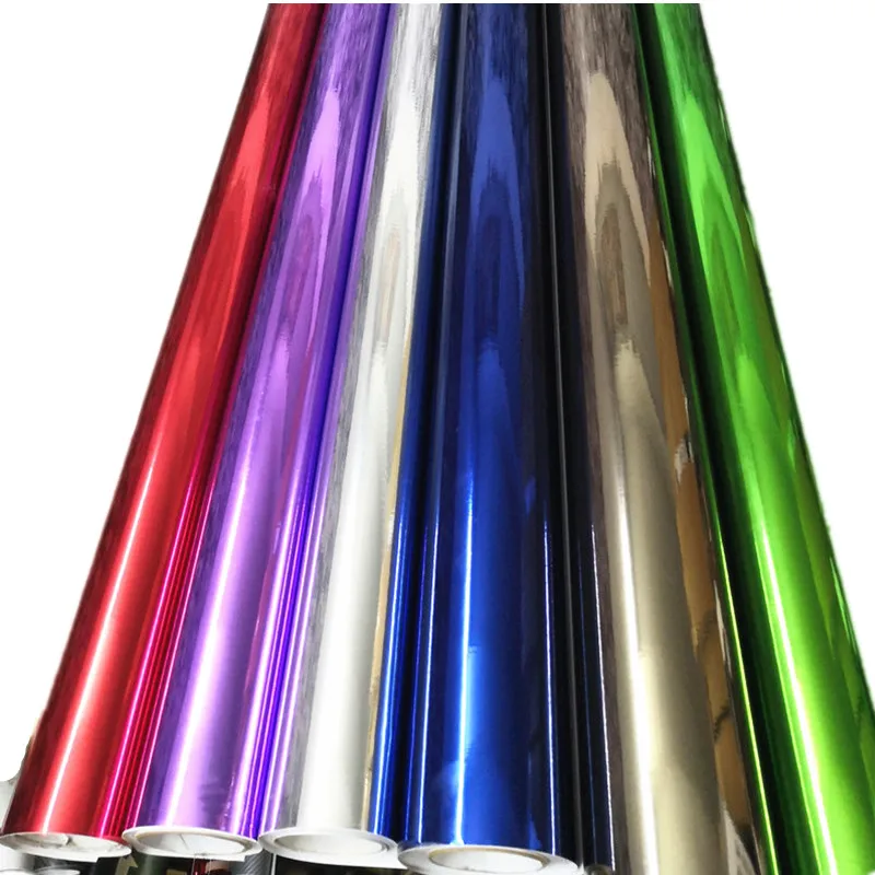 30x152cm Chrome Mirror Vinyl Film Foil Car Sticker DIY Wrapping Sheet Decal Automobiles Motorcycle Truck Car Styling Accessories