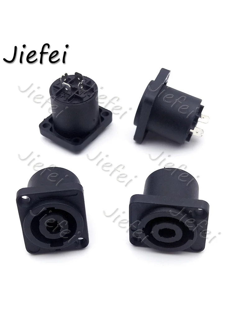4set 4 Poles NL4FC Speakon Male Plug+4 Pin Powercon Female Panel Mount Professional Power Plug Jack Socket Connector