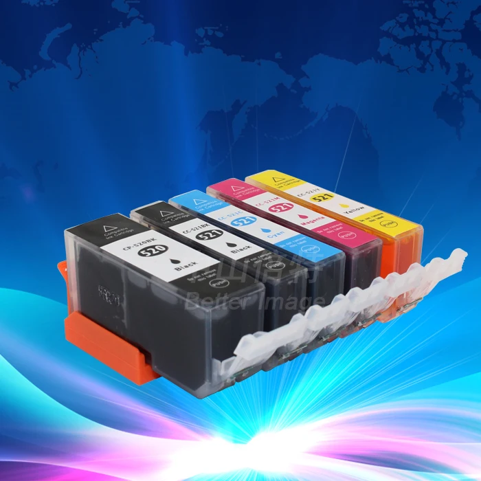 INK WAY New arrival chipped ink cartridge for PGI-520BK CLI-521BK C M Y ,10 SETS 1 LOT ,on promotion